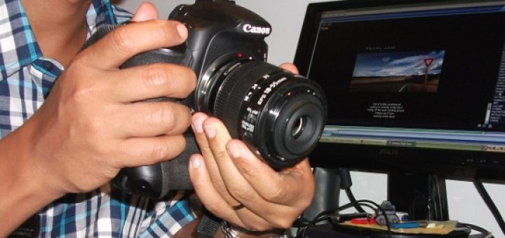 Reverse lense macro