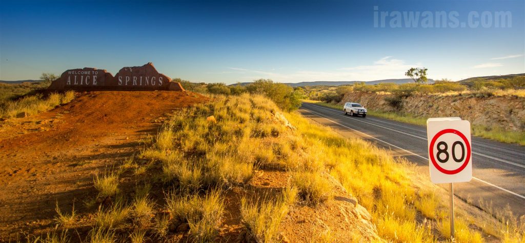 Alice Springs road trip entrance